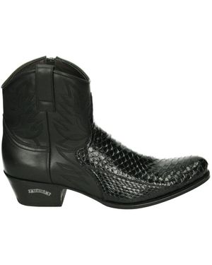 Sendra Schoenen ,Zwart ,Leer 9469 Cowboylaars