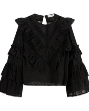 WEILI ZHENG Blouses - Black