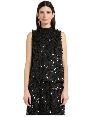 Marella Sleeveless Tops - Noir
