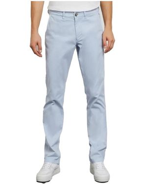 Eden Park Pantalon Chino Stretch - Blauw
