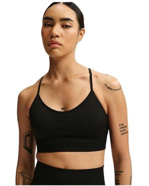 Nike Pro Seamless Light-Support Padded Sports Bra - Zwart