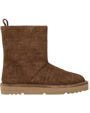 Fendi Braune Wildleder-Stiefeletten