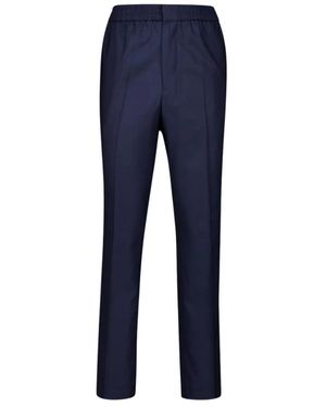 Ami Paris Wol Elastische Taille Broek - Blauw
