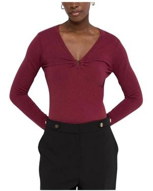 Salsa Jeans V-Neck Knitwear - Morado