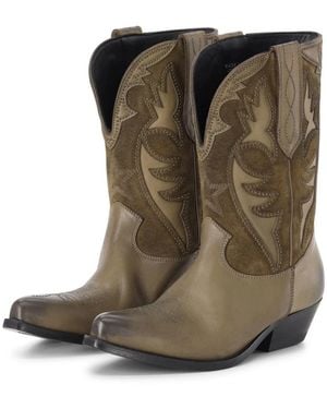 Golden Goose Cowboy Boots - Groen