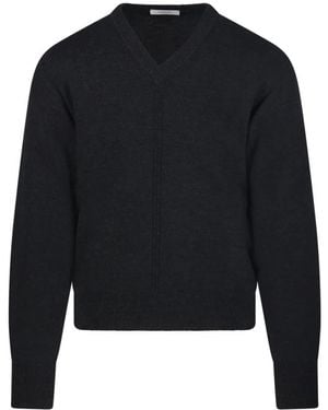 Lemaire V-Neck Knitwear - Black