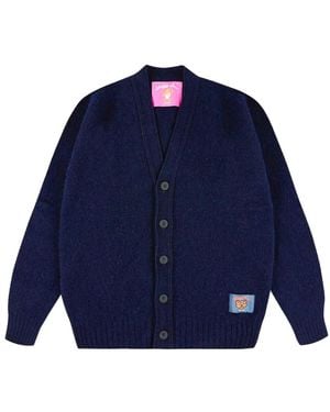 Howlin' Shaggy Bear Cardigan - Blau