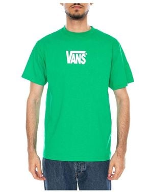 Vans Tops ,Groen ,Katoen Stretch Logo Ss Tee