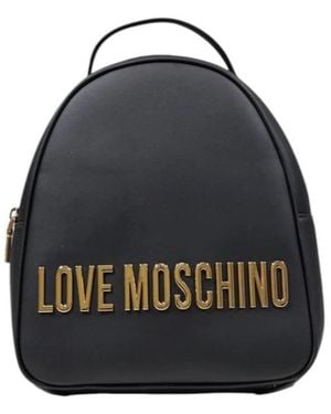 Love Moschino Polyurethaan Damesrugzak Lente/Zomer Collectie - Zwart