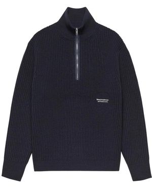 New Amsterdam Surf Association Truien & Vesten ,Blauw ,Knitted Half Zip