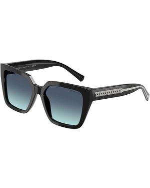 Tiffany & Co. Stylische Sonnenbrille Mit Bunten Gläsern - Schwarz