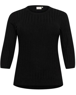 Kaffe Round-Neck Knitwear - Nero