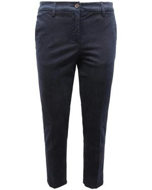 White Sand Slim-Fit Trousers - Blue