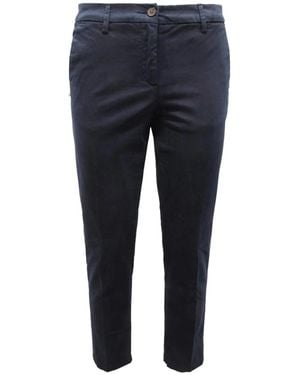 White Sand Slim-Fit Pants - Blue