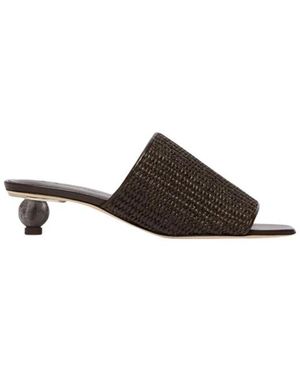 Weekend by Maxmara Wkafiesta Geweven Muilezelschoenen - Bruin
