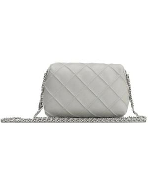 Tory Burch Fleming Small Quilted Crossbody - Grau