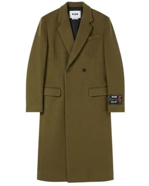 MSGM Double-Breasted Coats - Vert