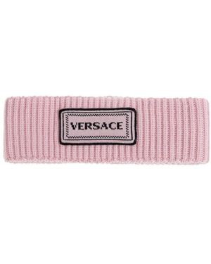 Versace Accessoires ,Roze ,Wol Gebreide Wollen Haarband