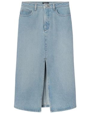 A.P.C. Denim Skirts - Blue