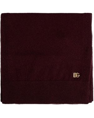 Dolce & Gabbana Kaschmirschal Mit Applikation - Lila