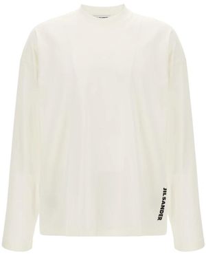 Jil Sander Long Sleeve T-Shirts - White