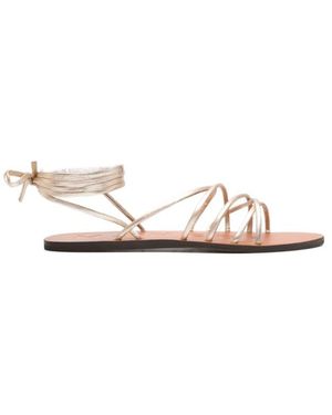 Manebí Schoenen ,Grijs ,Leer Vetersandalen - Naturel