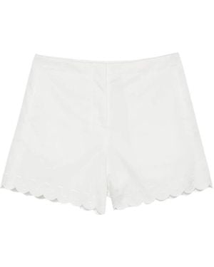 Low Classic Embroidered Shorts - Weiß