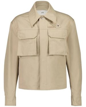 Ami Paris Cotton Worker Jacket - Naturel