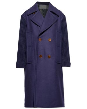 Lanvin Double-Breasted Coats - Blu