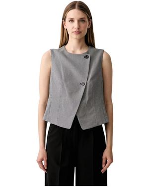 DKNY Gilet Met Dubbele Knopenrij - Grijs