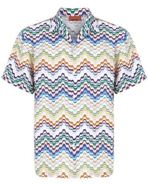 Missoni Short Sleeve Shirts - Blu