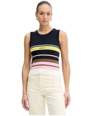 Iceberg Ribbed Cotton Vest - Meerkleurig