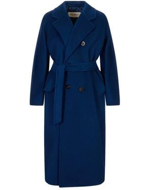 Max Mara Belted Coats - Blauw