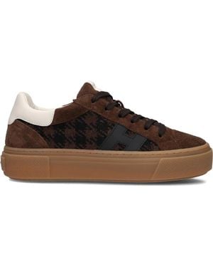 Hogan Schoenen ,Bruin ,Leer H705 Allacciato H