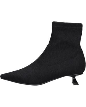 Emanuélle Vee Heeled Boots - Black