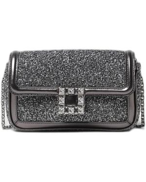 Roger Vivier Tassen ,Grijs ,Polyester Viv' Jeu De Fille Crossbody Tas - Zwart