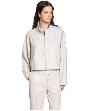 Mason's Kariertes Cropped Sweatshirt Aus Flanell-Jersey - Grau