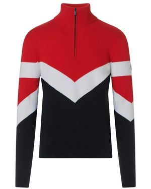 Fusalp Grafischer ästhetischer half zip pullover - Rot