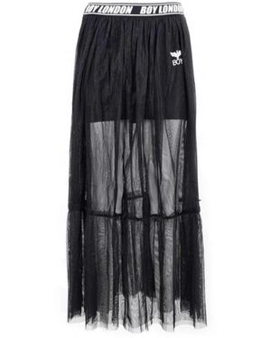 BOY London Rokken ,Zwart ,Maxi-Rok Met Bloemenpatroon