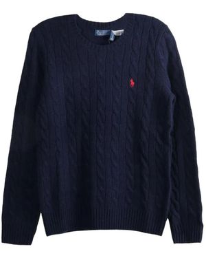 Polo Ralph Lauren Cable Knit Crewneck Sweater - Blauw