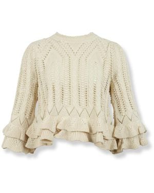 Isabel Marant Round-Neck Knitwear - Natural