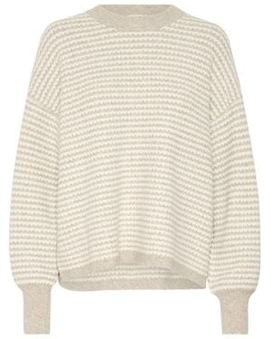 Kaffe Round-Neck Knitwear - Blanco