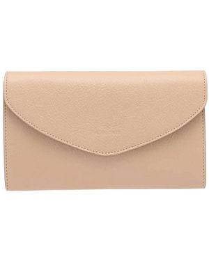 Il Bisonte Stijlvolle Leren Clutch Met Schouderband - Naturel