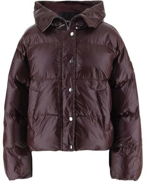 PINKO Jassen ,Rood ,Leer Impasto Gewatteerd Jack - Paars