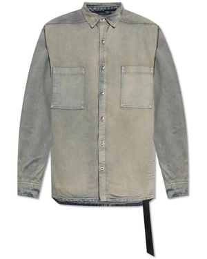 Rick Owens Denim Hemd - Grau