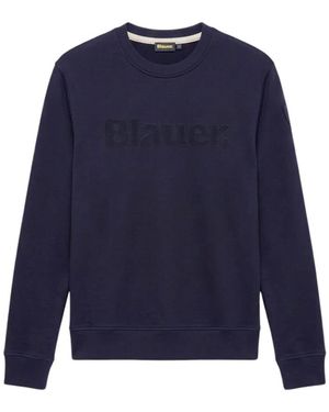 Blauer Crewneck-Sweatshirt - Blau