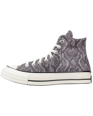 Converse Faux Snakeskin Chuck 70 Sneakers - Grau