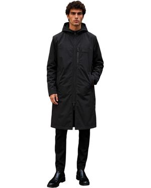 Dolce & Gabbana Jassen ,Zwart ,Lange Windjack