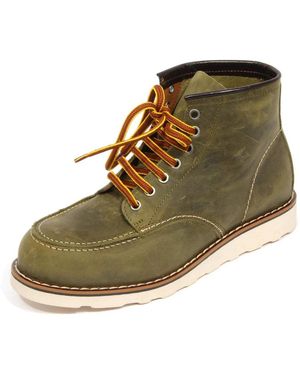 Bekk Schoenen ,Groen ,Leer Bross Veterboot