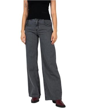 LA HAINE INSIDE US Wide Jeans - Negro